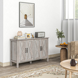 Estine Buffet polyvalent rustique rangement gris