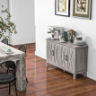 Estine Buffet polyvalent rustique rangement gris