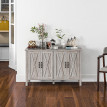 Estine Buffet polyvalent rustique rangement gris