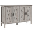 Estine Buffet polyvalent rustique rangement gris