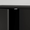 Buffet Kerval meuble de rangement 2 tiroirs 3 portes noir
