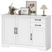 Buffet Norac meuble de rangement moderne 3 portes blanc