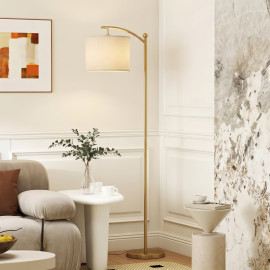 Iselos lampadaire dimmable télécommande 2 températures doré