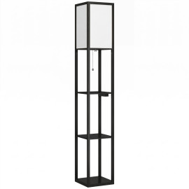 Lampadaire Daron LED étagères dimmable USB noir