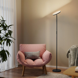 Lampadaire Harson LED RGB dimmable télécommande tactile Noir