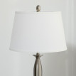Corria Ensemble lampadaire et lampes de table lin Argent Blanc