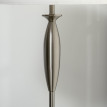 Corria Ensemble lampadaire et lampes de table lin Argent Blanc