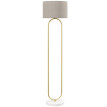 Lampe sur pied Delreo moderne tissu métal doré