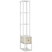 Lampadaire Erlaros moderne étagères tiroir LED blanc