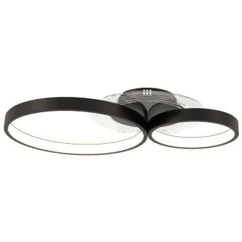 Plafonnier Velenne LED moderne 3 anneaux réglable noir