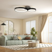 Plafonnier Velenne LED moderne 3 anneaux réglable noir