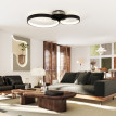 Plafonnier Velenne LED moderne 3 anneaux réglable noir