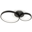 Plafonnier Velenne LED moderne 3 anneaux réglable noir