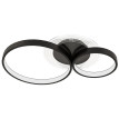 Plafonnier Velenne LED moderne 3 anneaux réglable noir