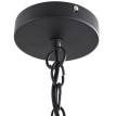 Lustre suspension Marviot néo rétro 5 chandeliers noir
