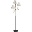 Raloen Lampadaire sur pied 3 lumières E27 or blanc