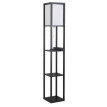Lampadaire étagère Rosrio rangement design noir