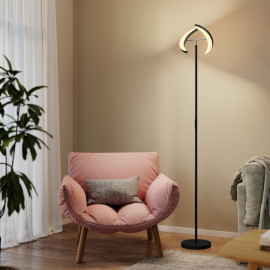 Lampadaire Seliaenne RGB dimmable pivotant Noir
