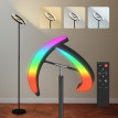 Lampadaire Seliaenne RGB dimmable pivotant Noir
