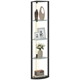 Lampe sur pied Doral étagères LED 3 niveaux noir