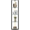 Lampe sur pied Doral étagères LED 3 niveaux noir