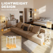 Lampadaire Montria tablettes LED USB blanc
