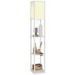 Lampadaire Montria tablettes LED USB blanc