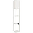 Lampadaire Montria tablettes LED USB blanc