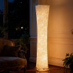 Perova Lampadaire moderne interrupteur au pied LED blanc argent