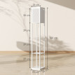 Lampe sur pied Perio 2 en 1 avec étagères E27 Blanc