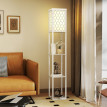 Lampe sur pied Perio 2 en 1 avec étagères E27 Blanc