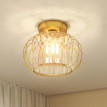 Plafonnier Aubval LED Cage Cristal Moderne Or