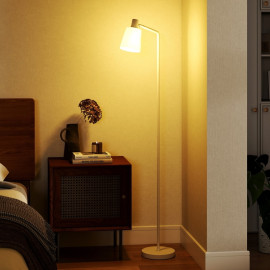 Lampe sur pied Emolova LED dimmable abat-jour pivotant blanc