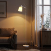 Lampe sur pied Emolova LED dimmable abat-jour pivotant blanc