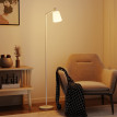 Lampe sur pied Emolova LED dimmable abat-jour pivotant blanc