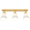 Plafonnier Florea 3 spots orientables E27 bois naturel