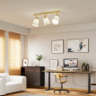 Plafonnier Florea 3 spots orientables E27 bois naturel