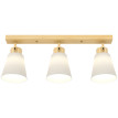 Plafonnier Florea 3 spots orientables E27 bois naturel