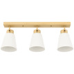 Plafonnier Florea 3 spots orientables E27 bois naturel