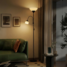 Lampadaire Amora mère et enfant LED ambiance lecture noir