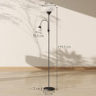 Lampadaire Amora mère et enfant LED ambiance lecture noir