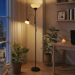 Lampadaire Amora mère et enfant LED ambiance lecture noir