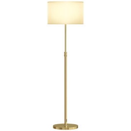 Lampadaire Montenne télécommande réglable tissu métal or