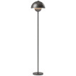 Ilroven lampadaire abat jour rond interrupteur au pied métal gris