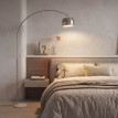 Isis lampe sur pied arc marbre argent