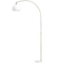 Lampadaire Roset tête courbée interrupteur au pied marbre blanc