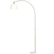 Lampadaire Roset tête courbée interrupteur au pied marbre blanc