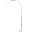 Lampadaire Roset tête courbée interrupteur au pied marbre blanc