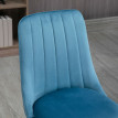 Chaises Talas salle à manger rembourrées design bleu