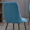 Chaises Talas salle à manger rembourrées design bleu
